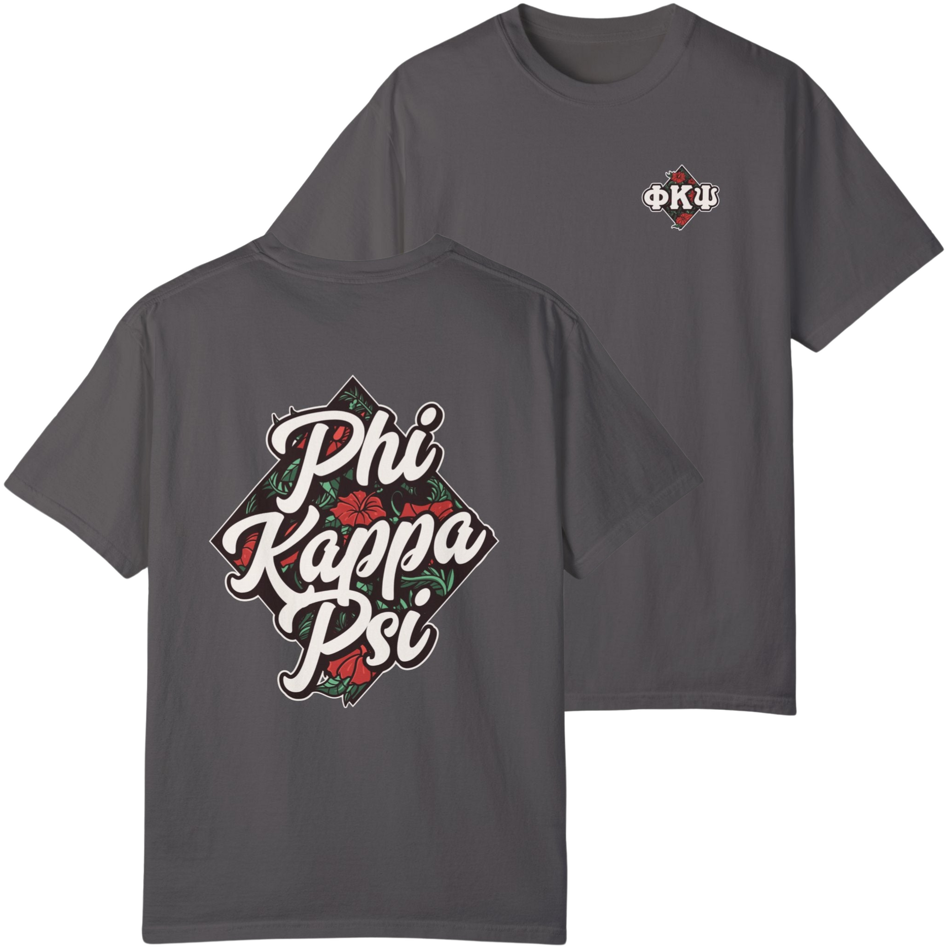 Grey Phi Kappa Psi Graphic T-Shirt | Aloha