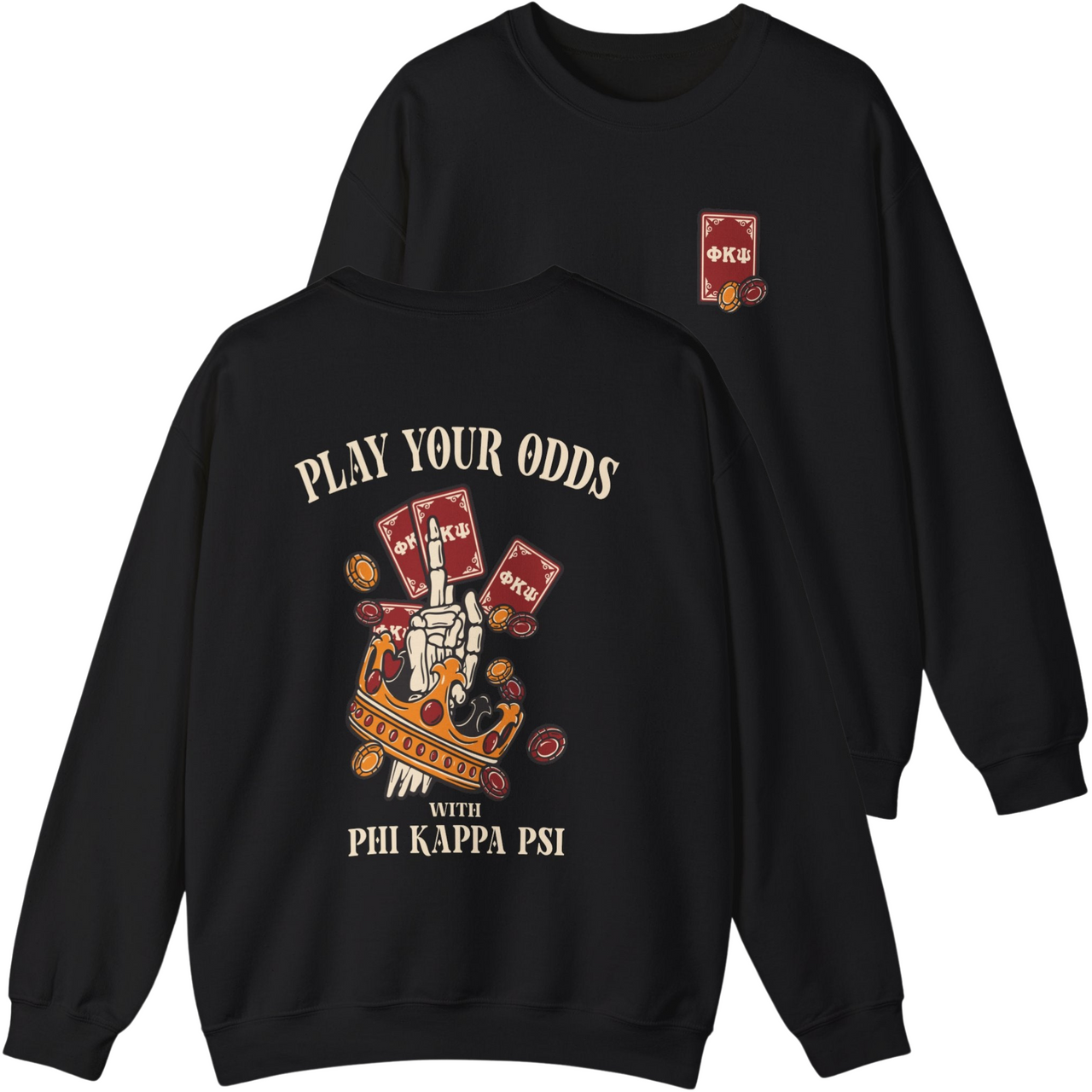 Phi Kappa Psi Graphic Crewneck Sweatshirt | Play Your Odds