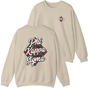 Ivory Phi Kappa Sigma Graphic Crewneck Sweatshirt | Aloha