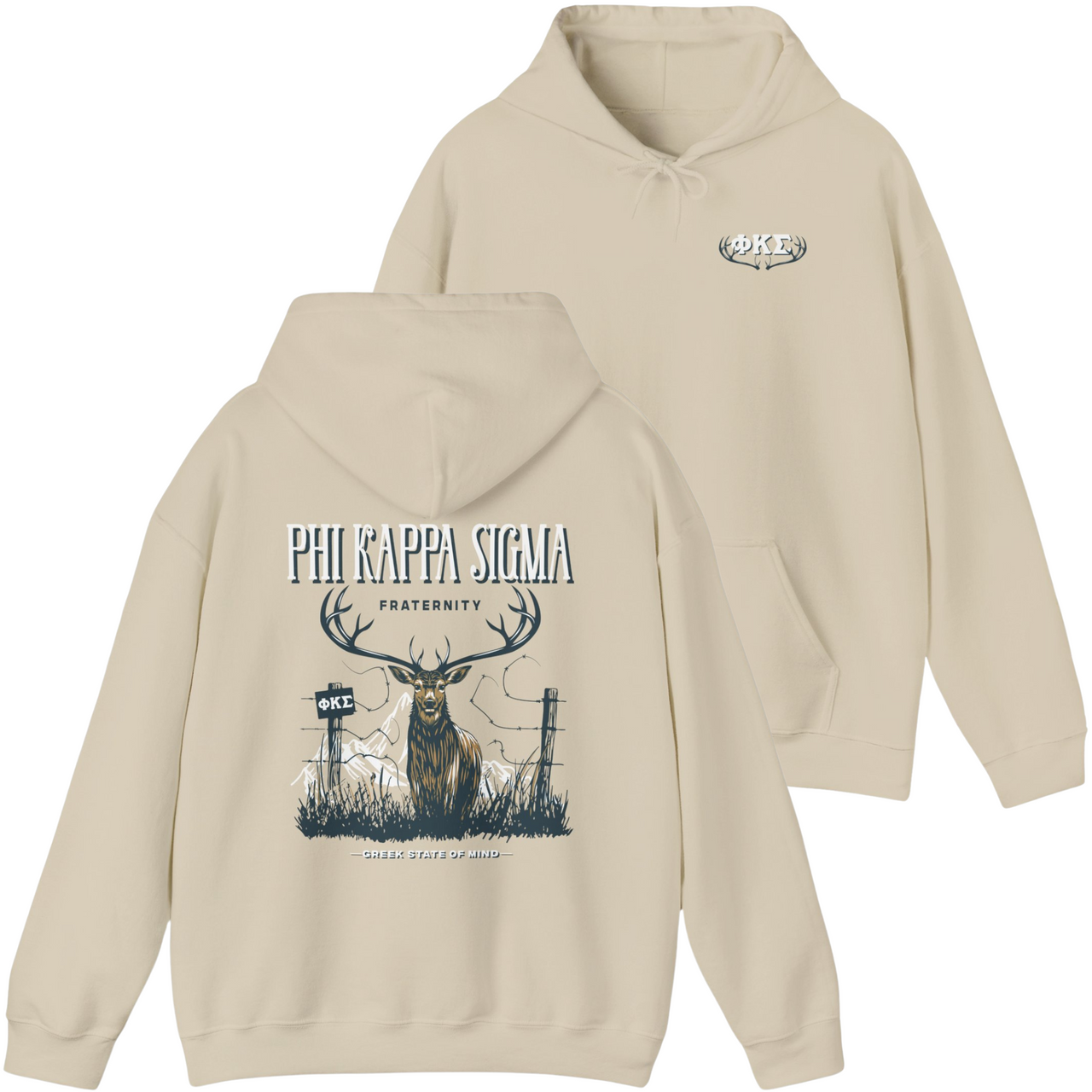 Phi Kappa Sigma Graphic Hoodie | Big Buck