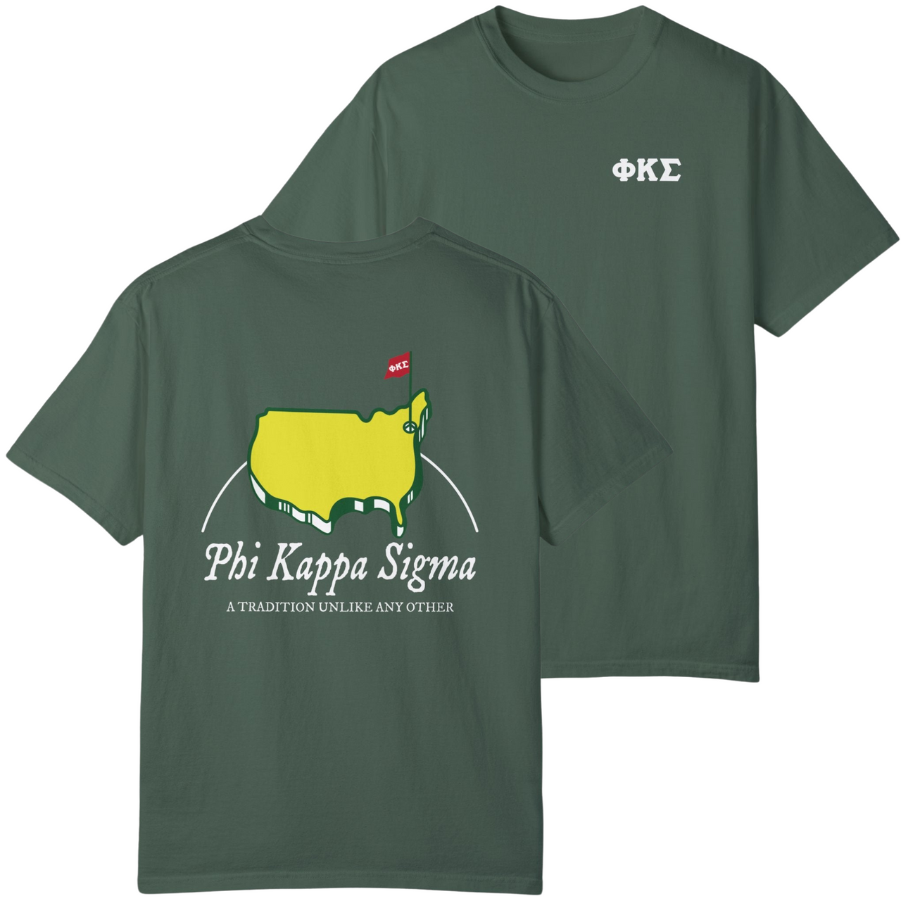 green Phi Kappa Sigma Graphic T-Shirt | The Masters