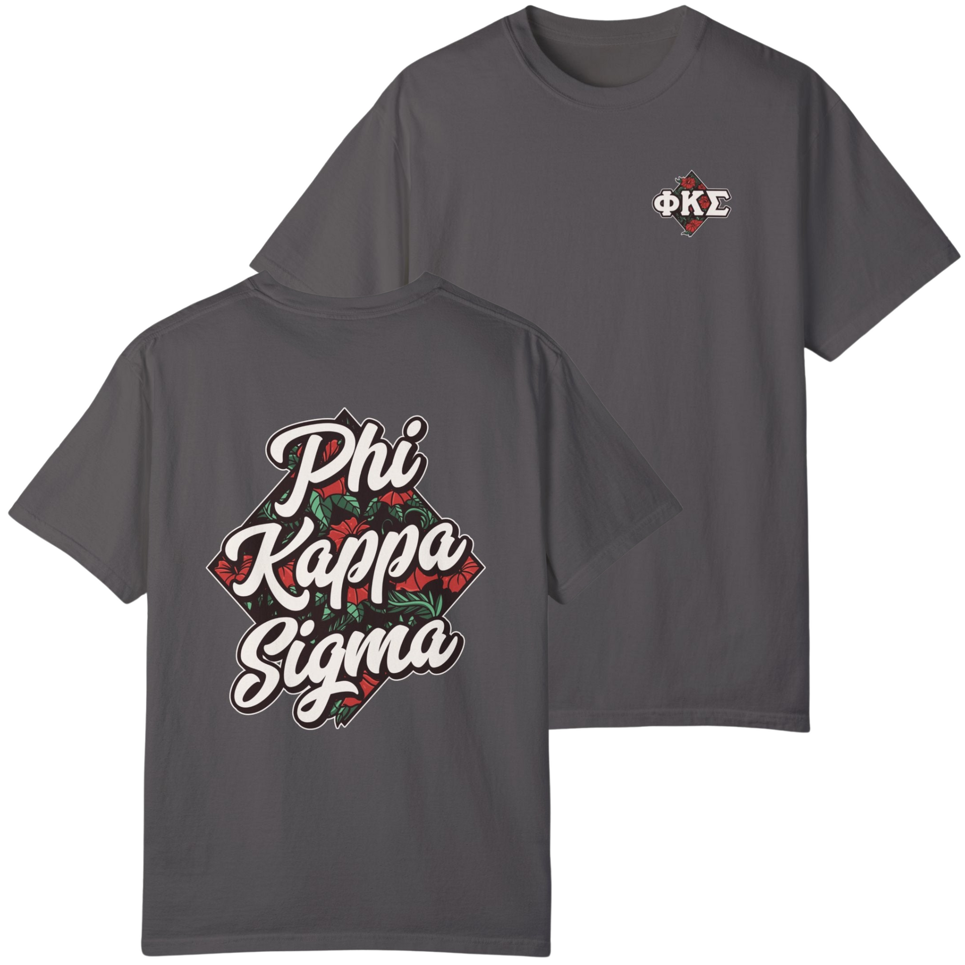 Grey Phi Kappa Sigma Graphic T-Shirt | Aloha