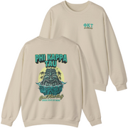 ivory Phi Kappa Tau Graphic Crewneck Sweatshirt | Good Vibes Only