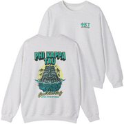 grey Phi Kappa Tau Graphic Crewneck Sweatshirt | Good Vibes Only