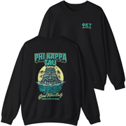 black Phi Kappa Tau Graphic Crewneck Sweatshirt | Good Vibes Only