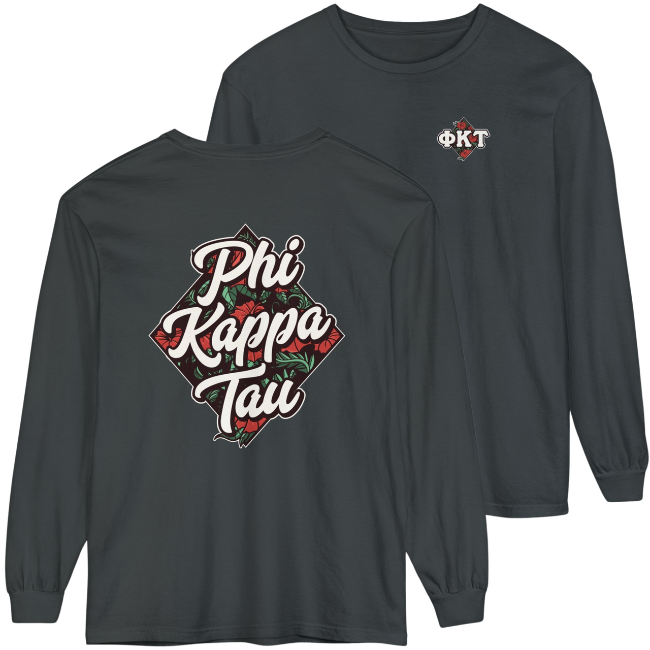 Grey Phi Kappa Tau Graphic Long Sleeve | Aloha