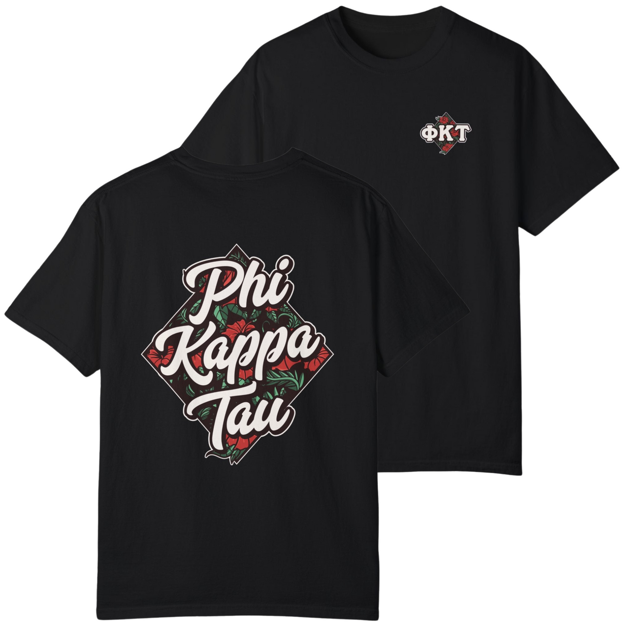 Black Phi Kappa Tau Graphic T-Shirt | Aloha