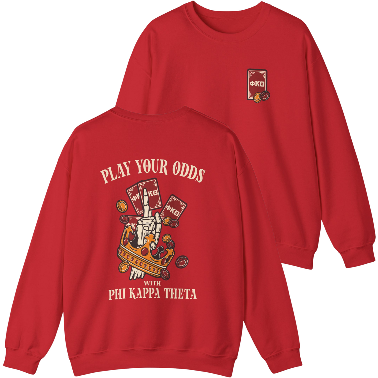 Phi Kappa Theta Graphic Crewneck Sweatshirt | Play Your Odds