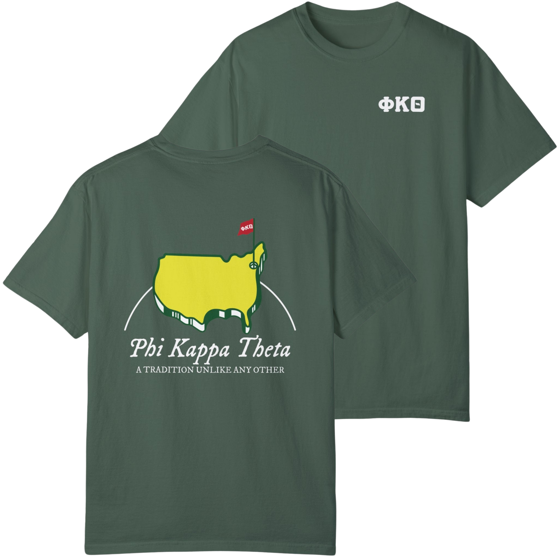 green Phi Kappa Theta Graphic T-Shirt | The Masters