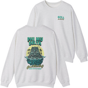 grey Phi Mu Delta Graphic Crewneck Sweatshirt | Good Vibes Only