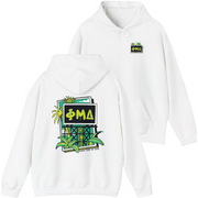 White Phi Mu Delta Graphic Hoodie | Tropical Billboard