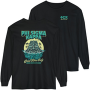 black Phi Sigma Kappa Graphic Long Sleeve | Good Vibes Only