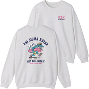 grey Phi Sigma Kappa Graphic Crewneck Sweatshirt