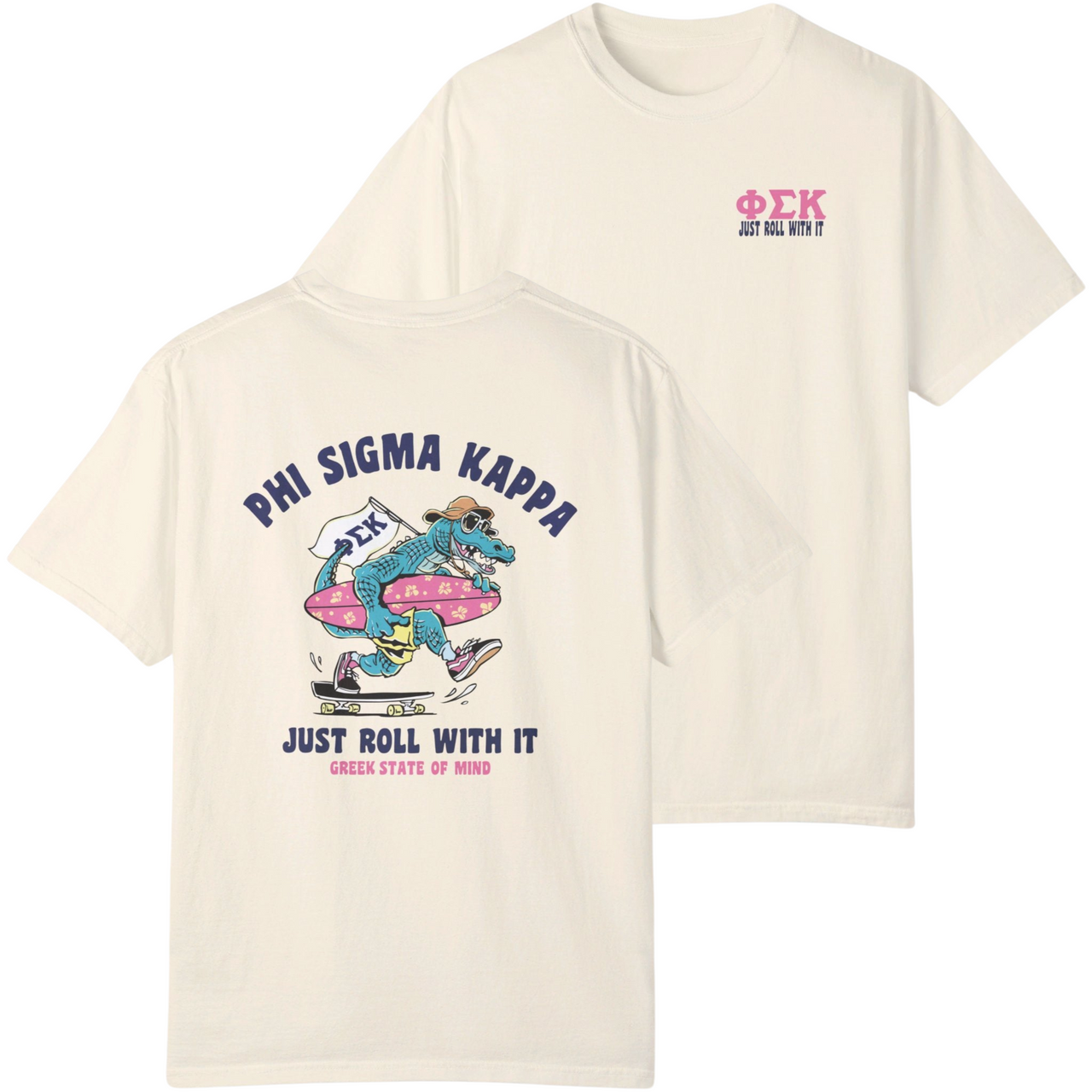 ivory Phi Sigma Kappa Graphic T-Shirt 