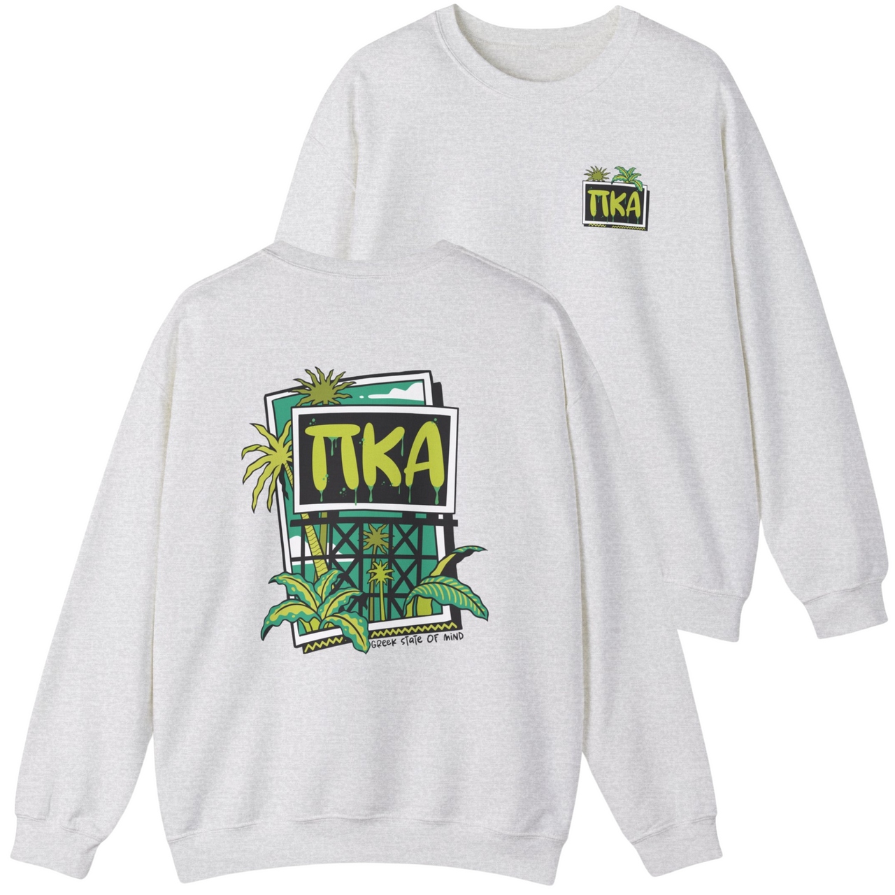 Pi Kappa Alpha Graphic Crewneck Sweatshirt | Tropical Billboard