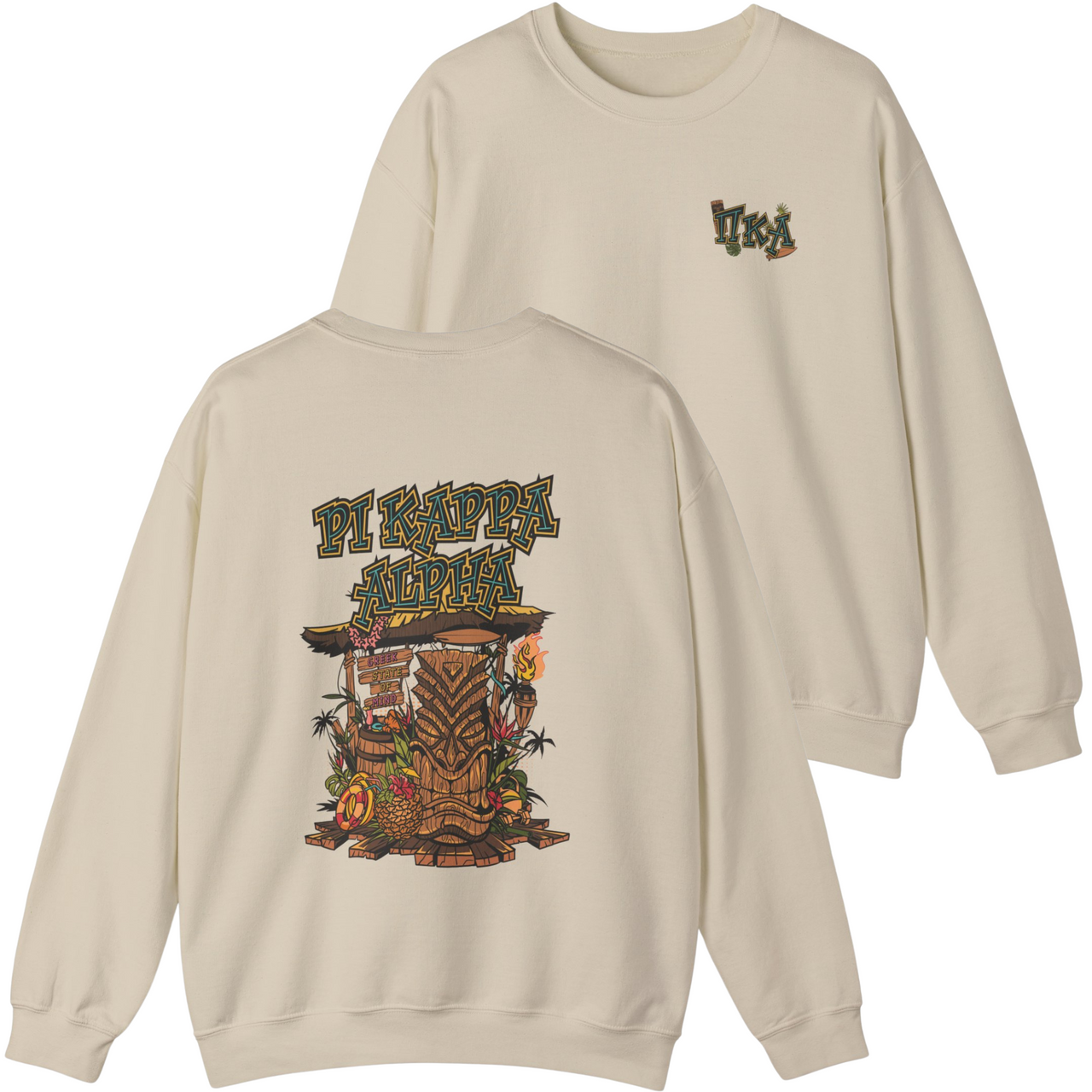 Pi Kappa Alpha Graphic Crewneck Sweatshirt | Tiki Time