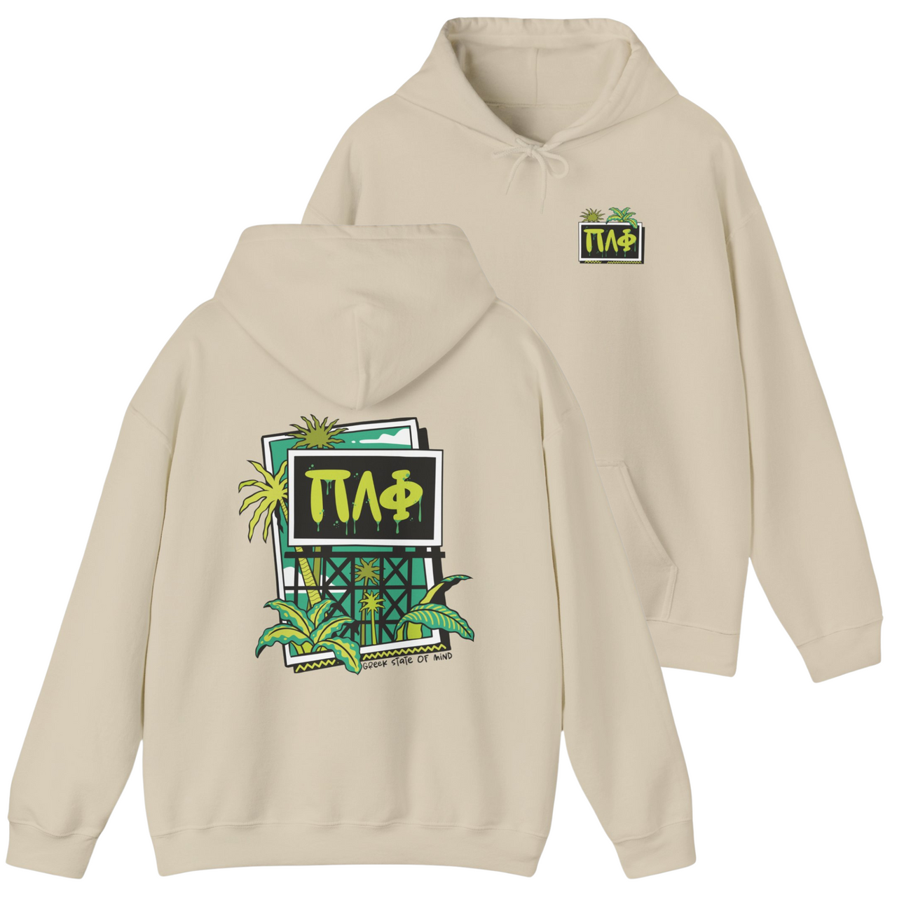 Pi Lambda Phi Graphic Hoodie | Tropical Billboard