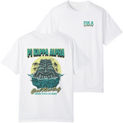 white Pi Kappa Alpha Graphic T-Shirt | Good Vibes Only