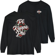 Black Pi Kappa Phi Graphic Long Sleeve | Aloha