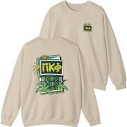 Ivory Pi Kappa Phi Graphic Crewneck Sweatshirt | Tropical Billboard