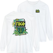 White Pi Kappa Phi Graphic Long Sleeve | Tropical Billboard