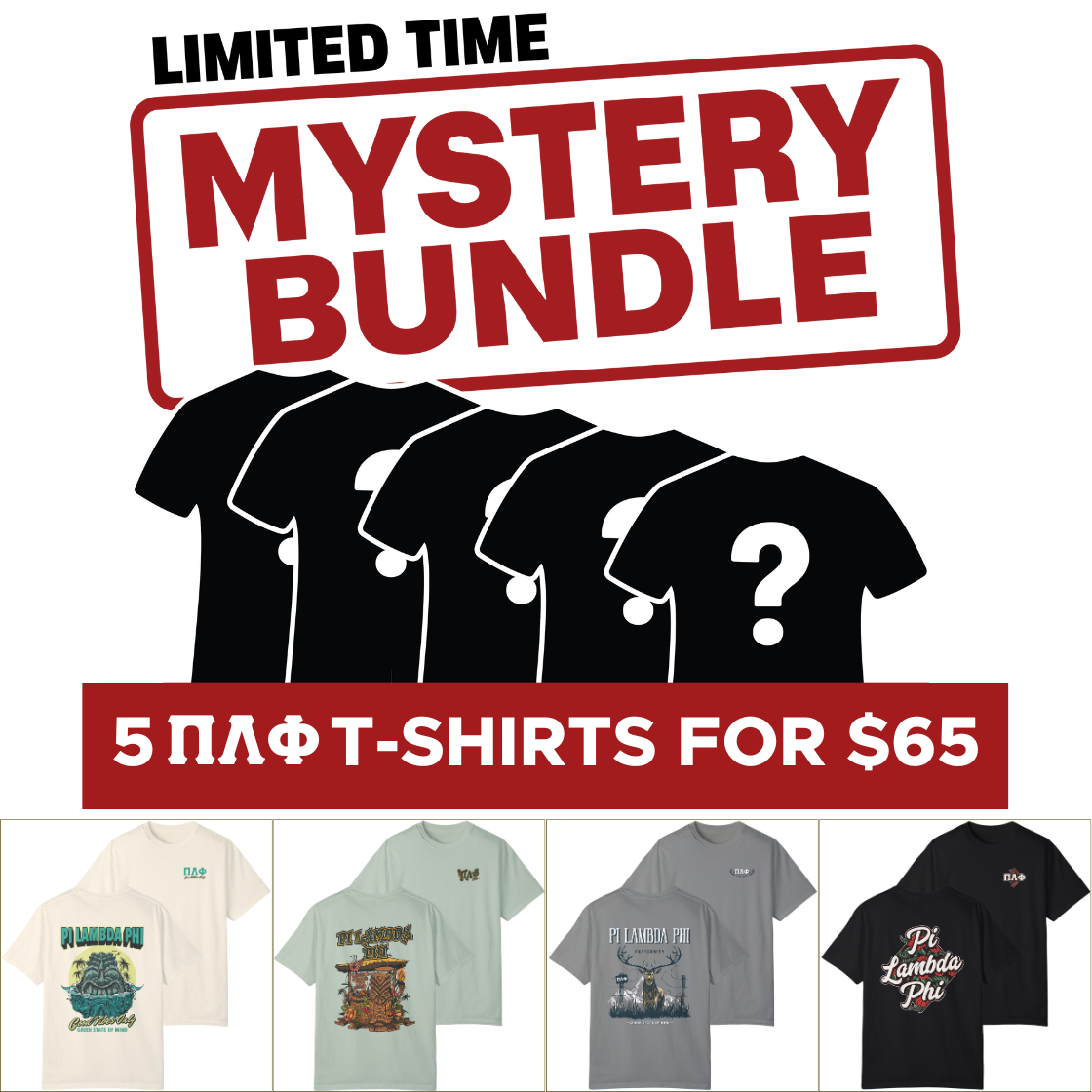 Pi Lambda Phi Mystery Bundle – 5 Surprise Items for $65