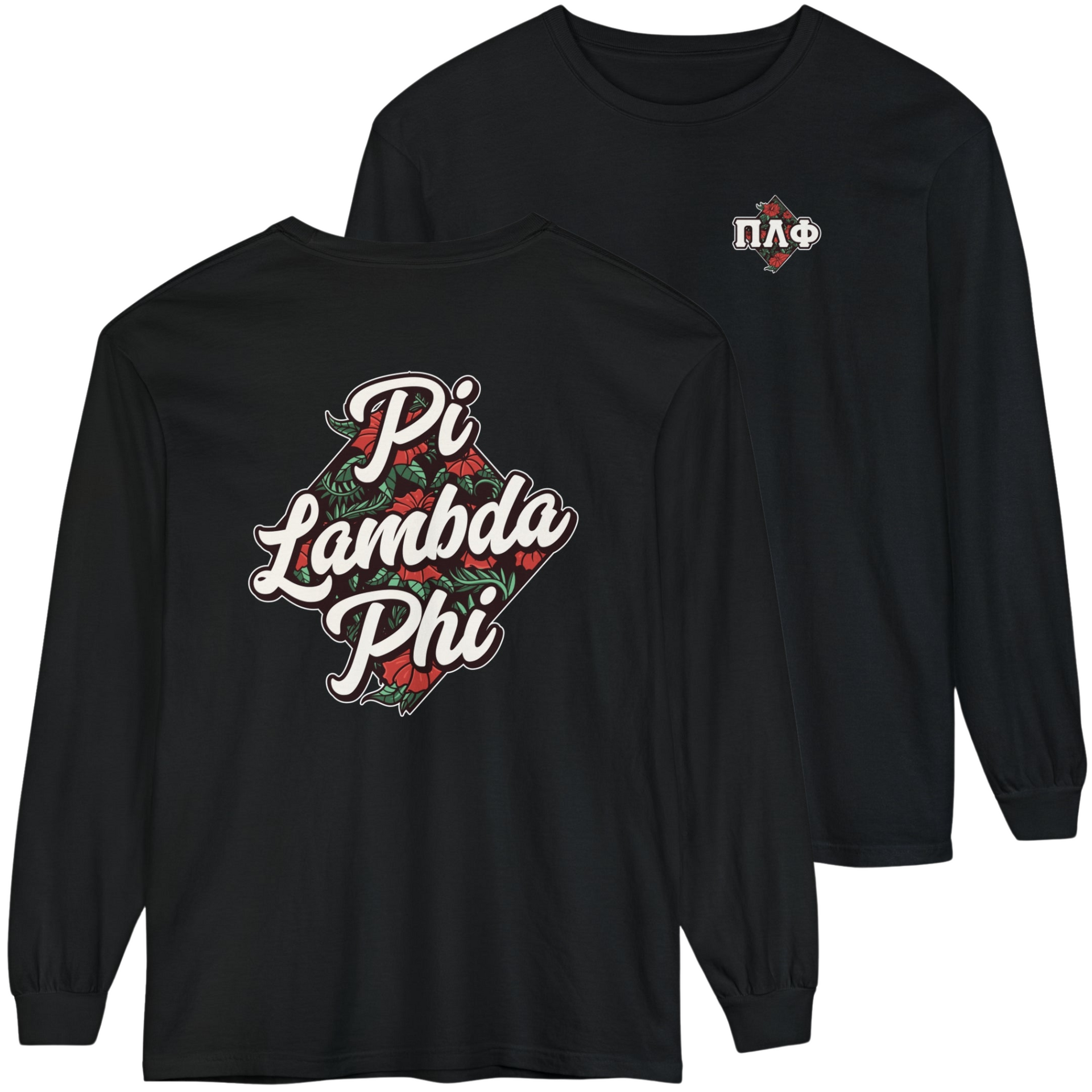 black Pi Lambda Phi Graphic Long Sleeve | Aloha