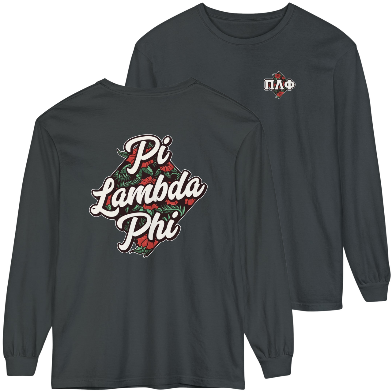 grey Pi Lambda Phi Graphic Long Sleeve | Aloha