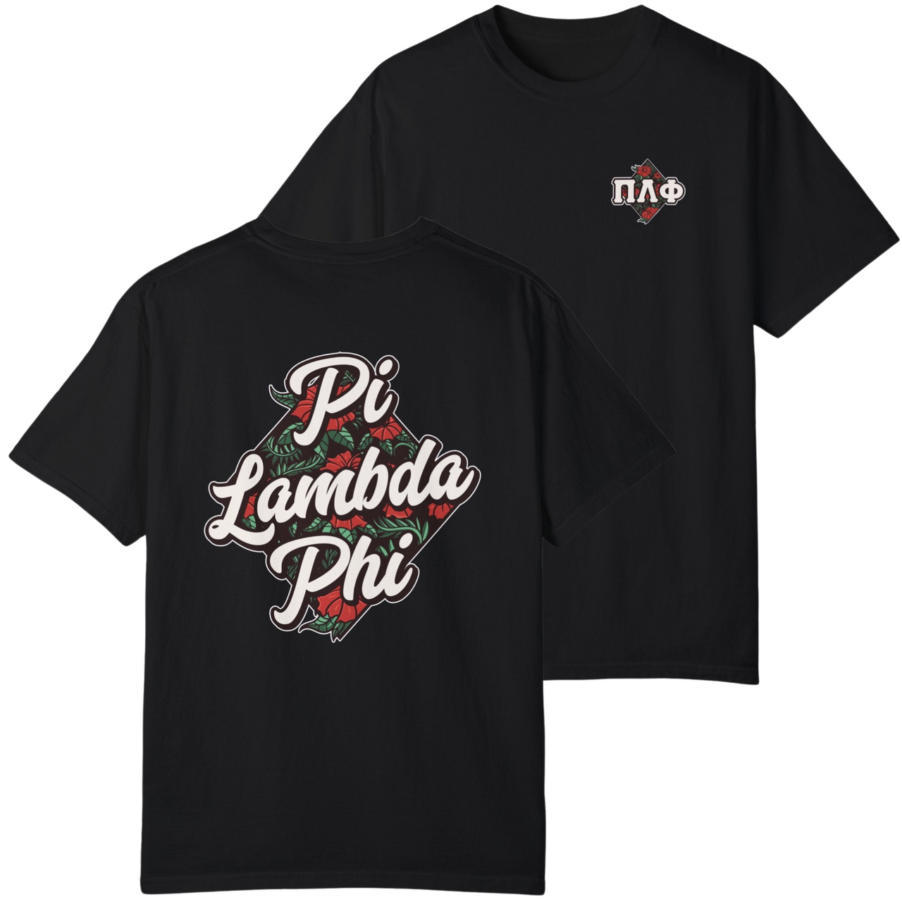 black Pi Lambda Phi Graphic T-Shirt | Aloha