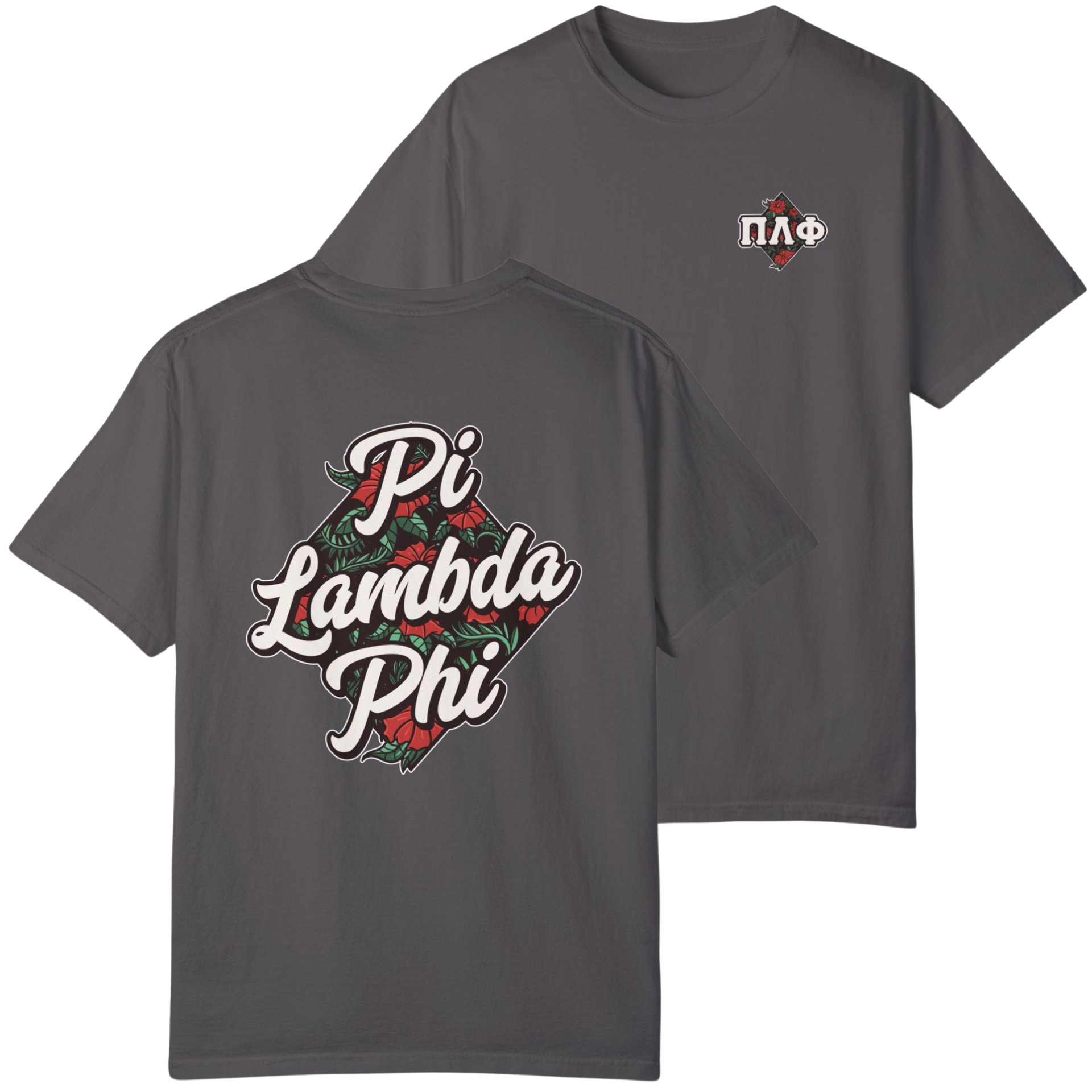 grey Pi Lambda Phi Graphic T-Shirt | Aloha