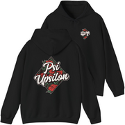 Black Psi Upsilon Graphic Hoodie | Aloha