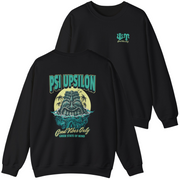 black Psi Upsilon Graphic Crewneck Sweatshirt | Good Vibes Only