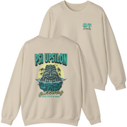 ivory Psi Upsilon Graphic Crewneck Sweatshirt | Good Vibes Only