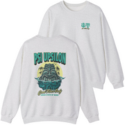 grey Psi Upsilon Graphic Crewneck Sweatshirt | Good Vibes Only