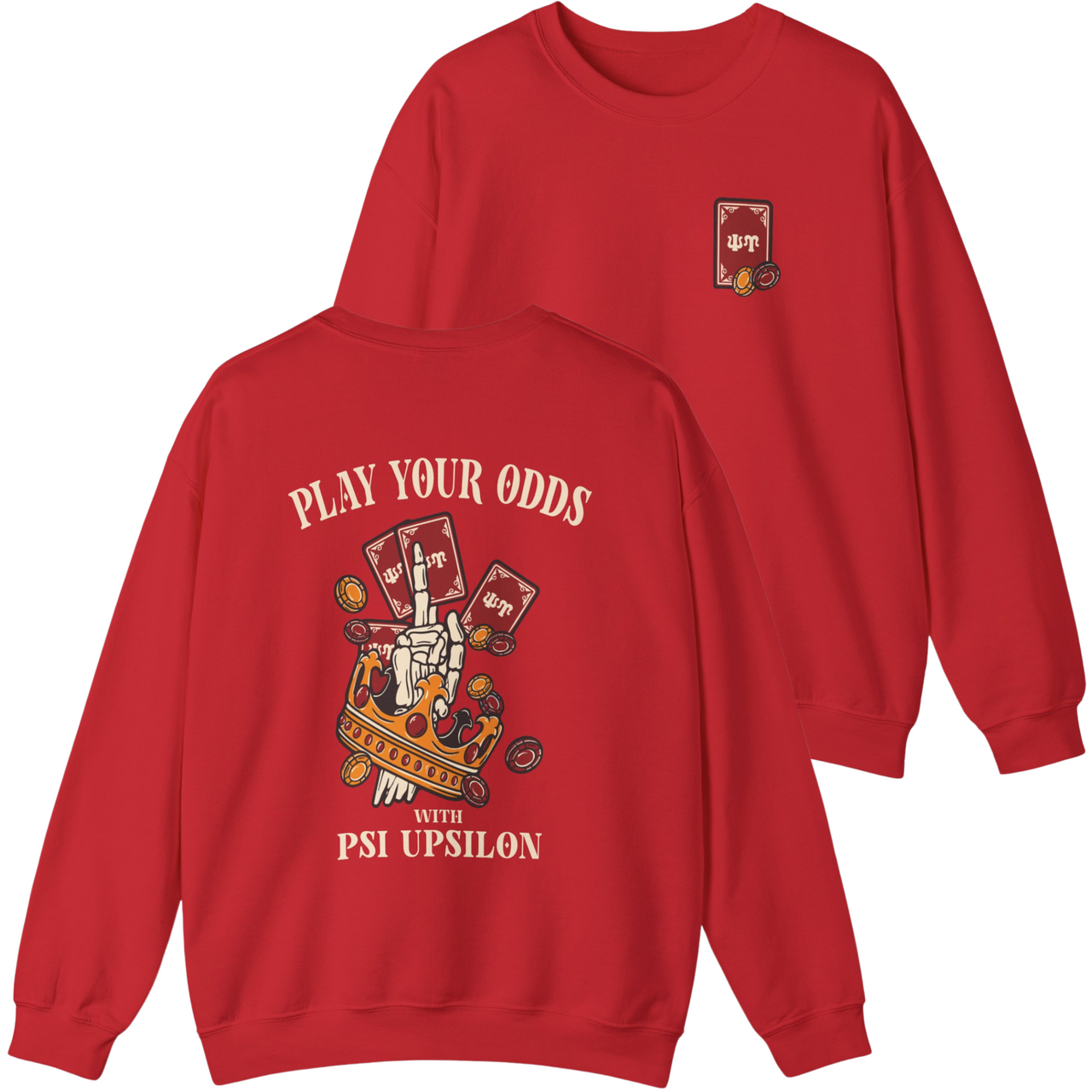 Psi Upsilon Graphic Crewneck Sweatshirt | Play Your Odds