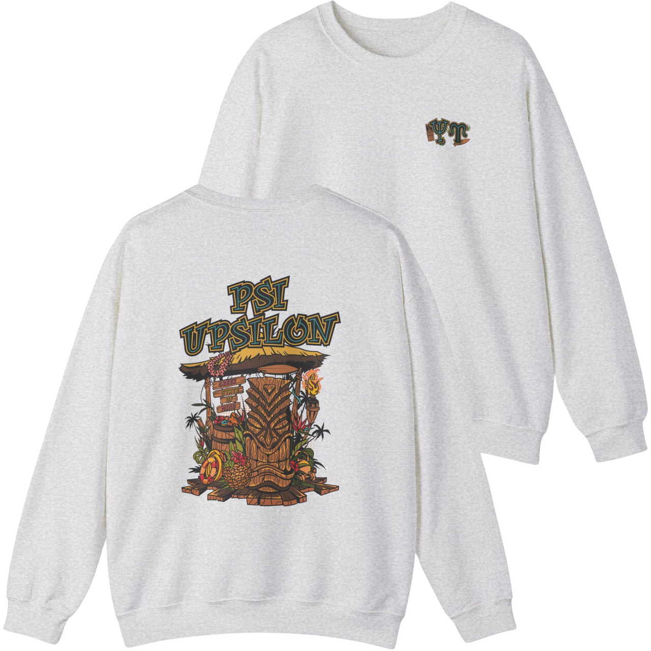 Psi Upsilon Graphic Crewneck Sweatshirt | Tiki Time