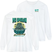 white Psi Upsilon Graphic Long Sleeve | Good Vibes Only