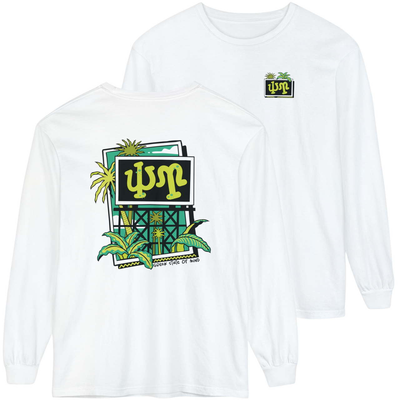 Psi Upsilon Graphic Long Sleeve | Tropical Billboard