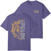 Purple Sigma Alpha Epsilon Graphic T-Shirt | Lion Hearted