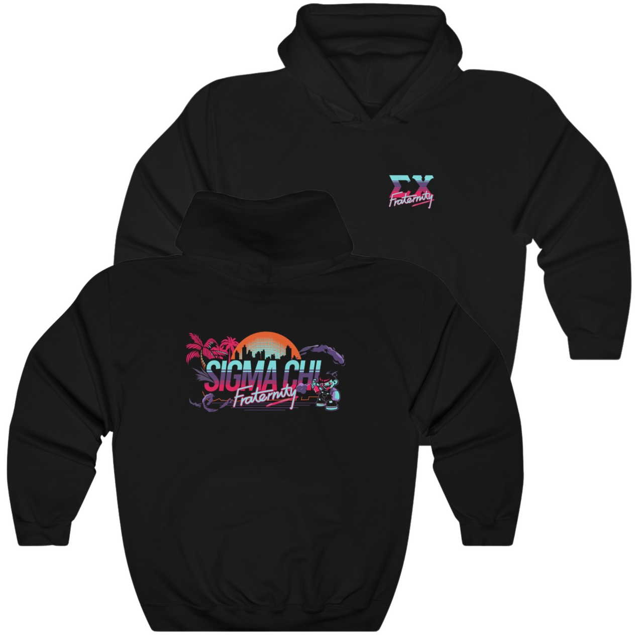 Black Sigma Chi Graphic Hoodie | Jump Street | Sigma Chi Fraternity Apparel