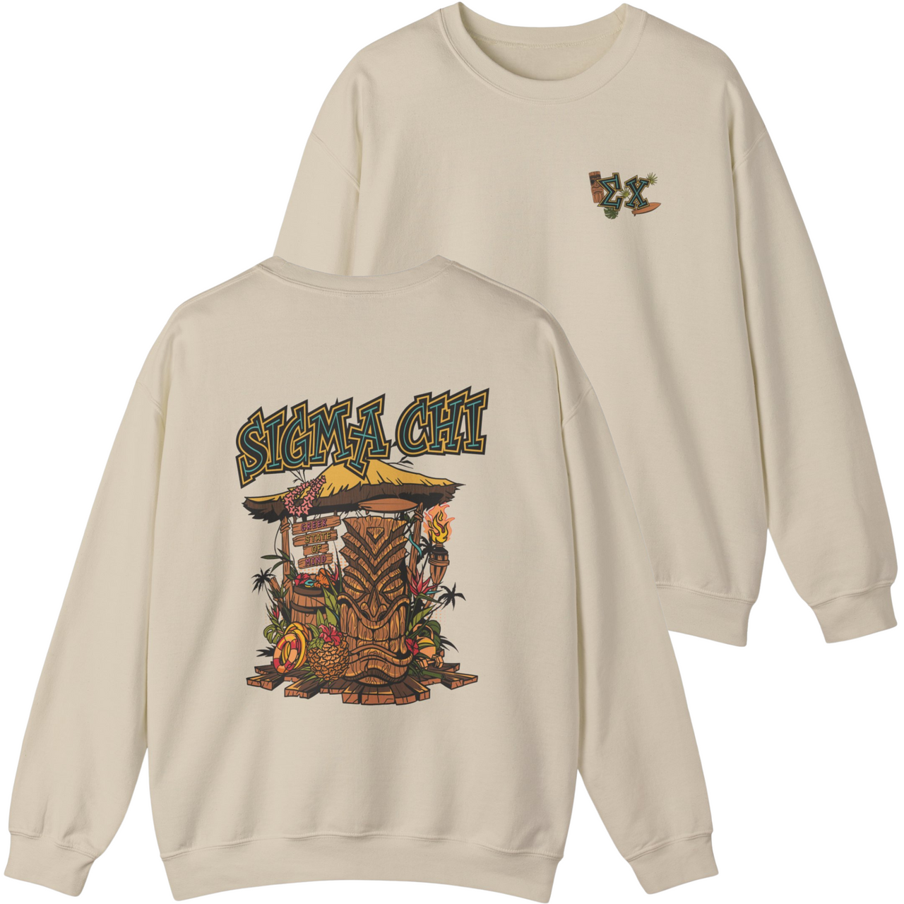 Sigma Chi Graphic Crewneck Sweatshirt | Tiki Time