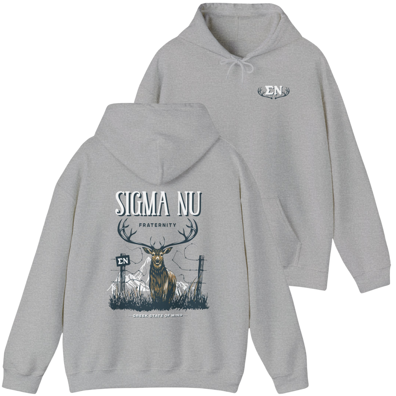 Sigma Nu Graphic Hoodie | Big Buck