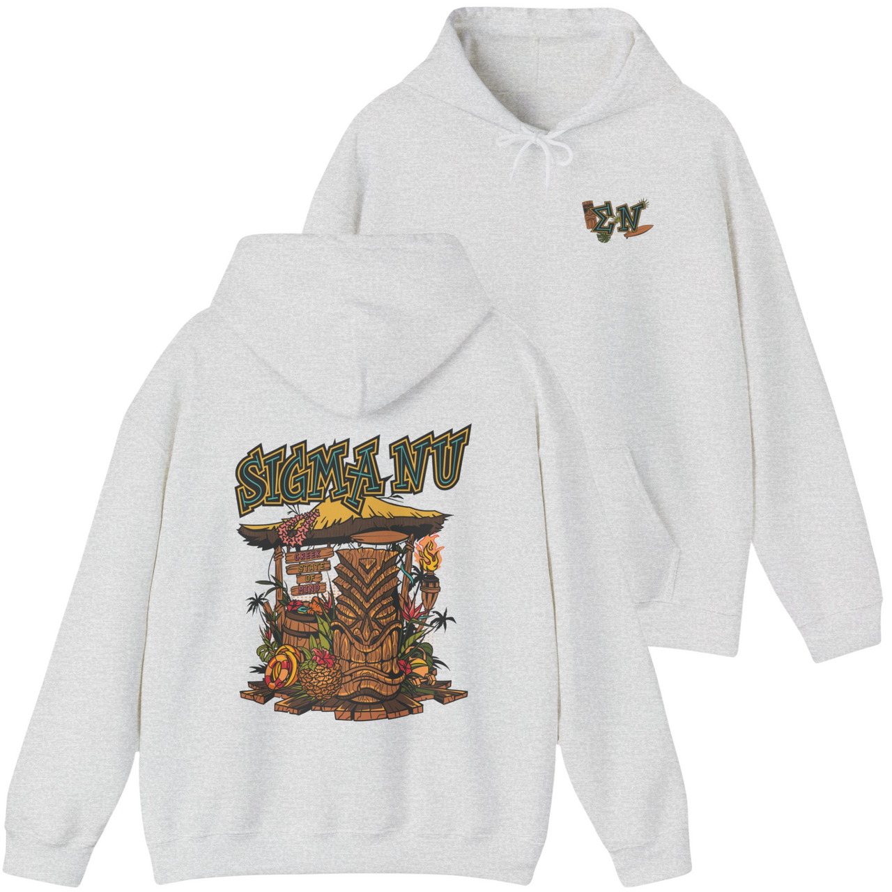 Sigma Nu Graphic Hoodie | Tiki Time