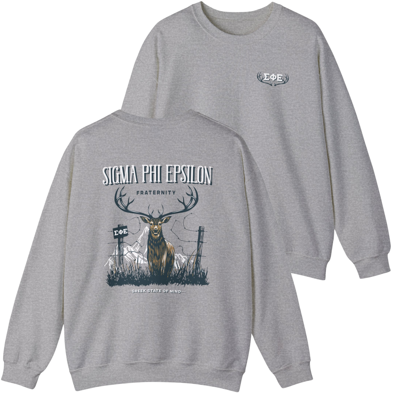 Sigma Phi Epsilon Graphic Crewneck Sweatshirt | Big Buck