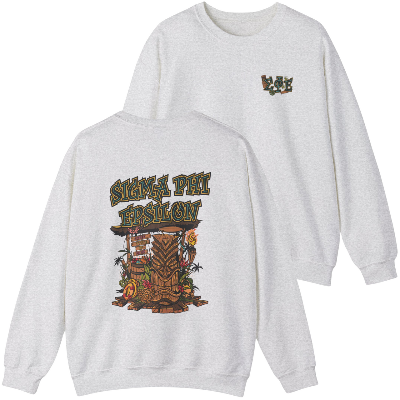 Sigma Phi Epsilon Graphic Crewneck Sweatshirt | Tiki Time