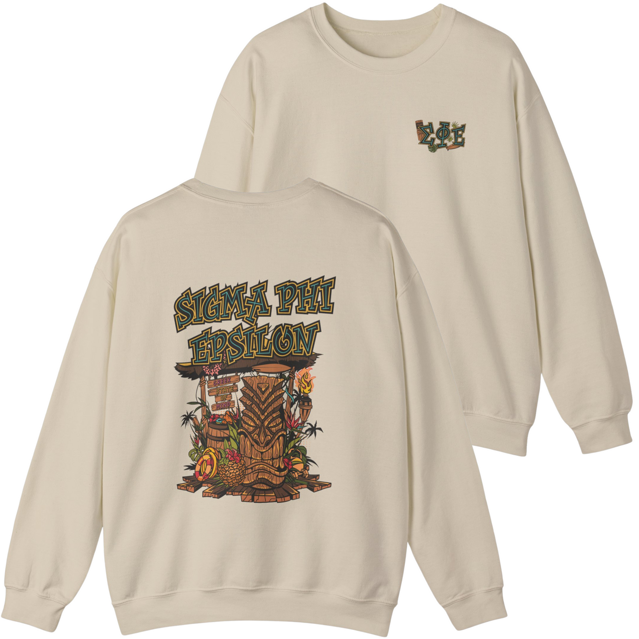 Sigma Phi Epsilon Graphic Crewneck Sweatshirt | Tiki Time