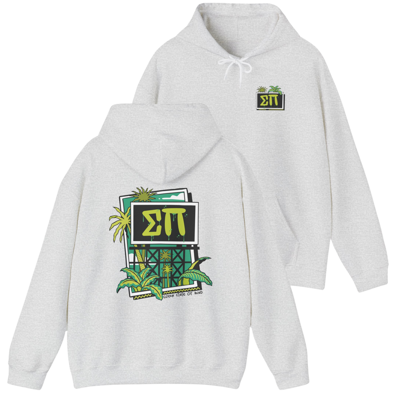 Sigma Pi Graphic Hoodie | Tropical Billboard