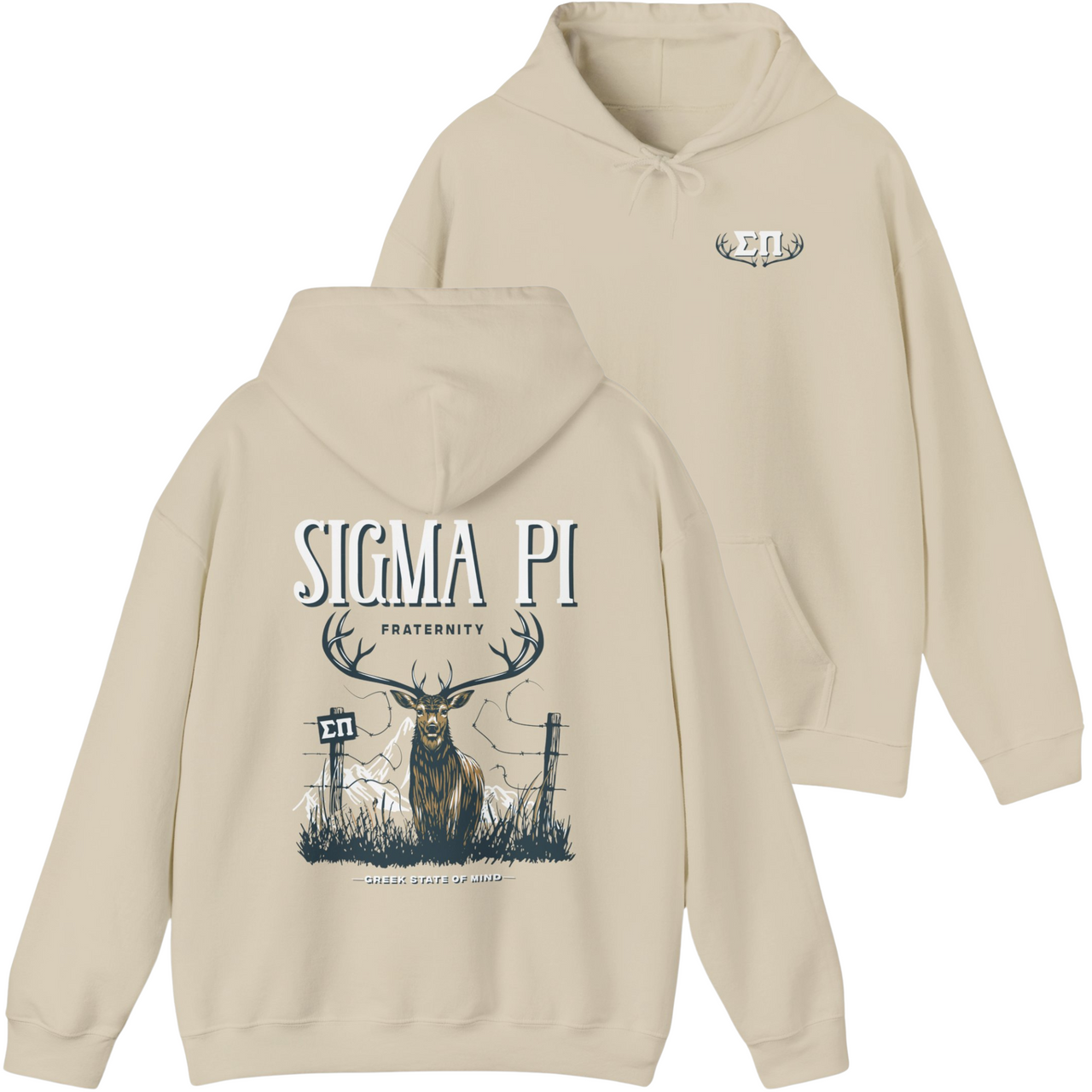Sigma Pi Graphic Hoodie | Big Buck