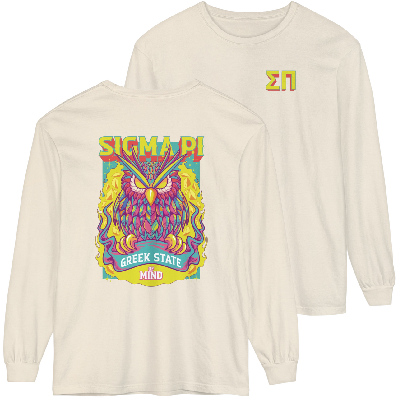 Sigma Pi Graphic Long Sleeve | Woodstock Owl