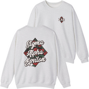 Grey Sigma Alpha Epsilon Graphic Crewneck Sweatshirt | Aloha